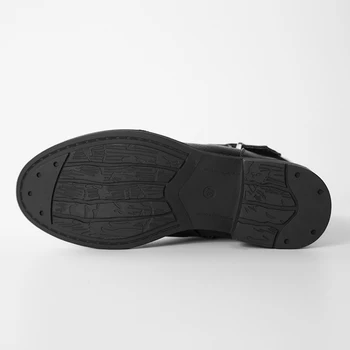 JCHQD moda styl europejski czarne botki mieszkania okrągły nosek z powrotem na zamek buty Martin sztuczna skóra buty Damskie rozmiar europejski 36-41
