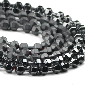 JHNBY hantle sztanga forma czarny hematyt 15x6 mm kamień naturalny spacer luźne koraliki do biżuterii bransoletki robi DIY wnioski