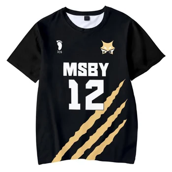 Japan Anime Haikyuu Cosplay Costume Msby Black Jackals 3D Print T Shirt Women Men Summer Short Sleeve Funny Graphic Tshirt Tees