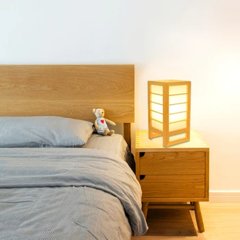 Japoński styl Art-Deco lampa prosta nowoczesna drewniana led lampa stołowa Szkocka sypialnia szafka kontrolna Home Deco Solid Wood Droplight