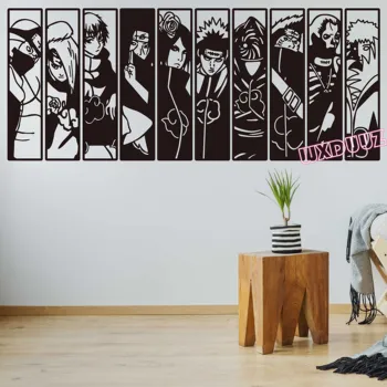 Japońskie anime Naruto wersja długa złoczyńca organizacja charakter dekoracje ścian, naklejki ścienne, pokój dziecięcy polietylen A8
