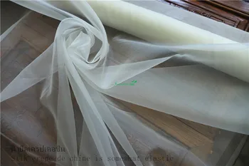 Jedwabny szyfon Eugeniusz марлевая tkaniny szkielet sztywny suknia ślubna panny młodej sala jedwab morwy Białe mleczno-biały