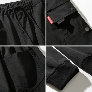 Jesień czarny Jogger mężczyźni spodnie-cargo odkryty taktyczne wojskowe spodnie casual temat sportowe spodnie mężczyźni bawełniane spodnie duży rozmiar 8XL