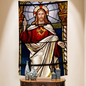 Jezus chrystus gobelin ścienny sztuka kościelne ozdoby schronisko ściany artysta dekoracji domu artystycznej print ścienny