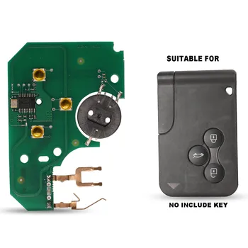 Jingyuqin 3 Button 433Mhz ID46 PCF7947 Chip Board Only Remote Smart Key Card do Renault Megane Scenic Grand