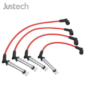 Justech 4szt kabel zapłonowy 1214216 do Ford Fiesta V Van Street KA świeca zapłonowa przewód zapłonu zestaw