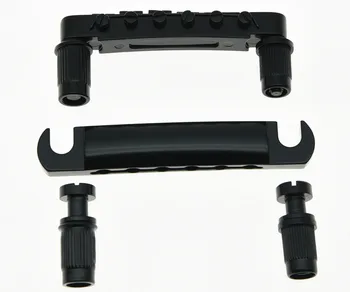 KAISH Black Electric Guitar Tune-o-matic Bridge and Tailpiece for LP