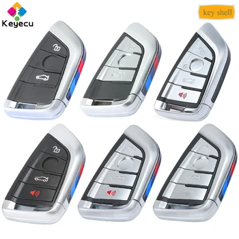 KEYECU Smart Remote Control Car Key Shell Case 3 4 za pomocą przycisków - brelok do BMW 1 2 3 4 5 6 7 8 Z Series X1 X3 X4 X5 X6 M3 M4