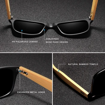 KINGSEVEN oryginalne męskie polaryzacyjne bambusowe okulary damskie drewniane okulary męskie markowe drewniane okulary Oculos de sol masculino