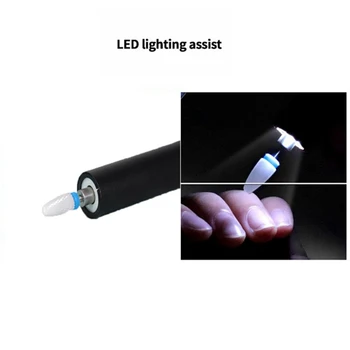 Kabel USB do ładowania mini wiertarka elektryczna paznokci uchwyt polerka do paznokci lekki Akumulator szlifierka z oświetleniem led