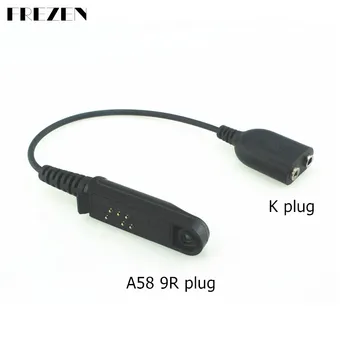Kabel-adapter Baofeng BF-A58 BF9700 UV9R Plus UV-XR walkie talkie convers to 2pin do Baofeng UV-5R 82 dwukierunkowe radio zestaw słuchawkowy mikrofon