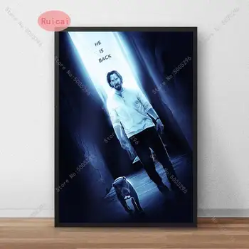 Keanu Reeves gorąca gwiazda filmowa aktor John Wick plakat sztuka płótnie Malarstwo ścienne wystrój domu Kwadro Куадрос
