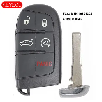 Keyecu Smart Remote Key Fob 5 wymiana przycisków do Fiata 500L, Jeep Renegade-2019 - FCC: M3N-40821302