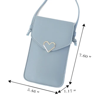 Kobiecy telefon portfel prosty PU skórzany worek nowy krzyż na ramię portfele smartfon lekkie torby Codzienne twarde torby na ramię