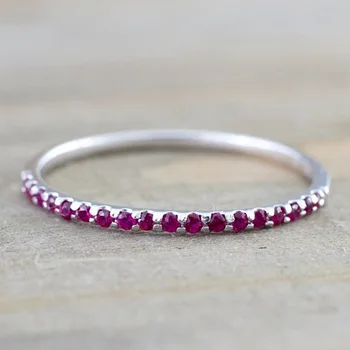 Kobiecy vintage pierścionek ze srebra próby 925 zestaw z szafirowego pierścień rubinowy czerwony Korund mocowanie typu stopa pierścień biżuterii pierścień hurtowych