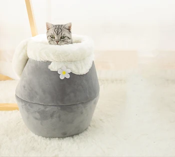 Kocie odchody zimowy ciepły kocie śpiwór poduszka basen gruby koci koci domek domek garnek z miodem kocie odchody
