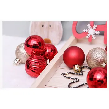 Kolorowy okrągły Christmas ball zestaw 2021 nowa moda wybuchowy boże Narodzenie ball ciepły Świąteczny wisiorek wd24