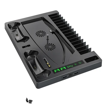 Konsola do gier chłodząca podstawka do Sony PS5 Game Disc uchwyt uchwyt wentylator chłodnicy ładująca stacja dokująca do Playstation5 Gamepad akcesoria