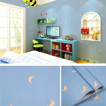 Kreskówka winylowe samoprzylepne tapety rolka meble wystrój hostelu sypialnia tapeta wodoodporna dekoracyjne naklejki na ściany