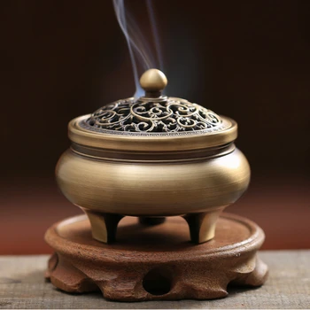 Kryty miedziany wspólnego aromaterapia naturalny zapach kadzidła cewki zapach kadzielnica uchwyt pokoju dekoracji domu
