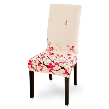 Krzesło cover odcinek elastan elastyczne etui Wiosna kwiatowy print pokrowce na krzesła do ślubu, ten kwiatowy print housse de chaise