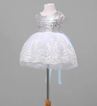 Księżniczka Baby Kids Girl Bowknot koronki kwiat sukienka Christmas party suknie wieczorowe rozmiar 1-9T