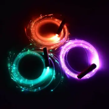LED światłowody smagać smugi światła 360° RGB wielomodowych latarka show muzyka dance festiwal działa na baterii