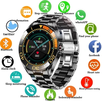 LIGE 2020 New Men Smart watch Wodoodporny Sport Heart Rate Blood Pressure Krokomierz Smartwatch Sleep Information Reminder Zegarki