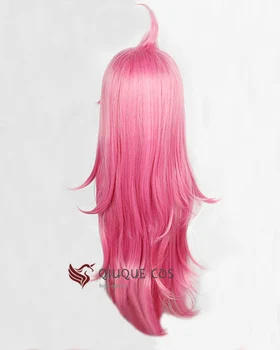 LOL Battle Academia Katarina Du Couteau 75 cm długie różowo-różowe stylizowane włosy odporne na cosplay kostium peruk + peruka Czapka