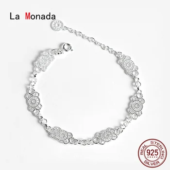 La Monada koronkowe eleganckie bransoletki dla kobiet srebro próby 925 biżuteria wykwintne 925 srebrne Damskie bransoletki kobiet