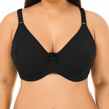 Lager Bosom Womens Unpadded Sexy Lingerie Smooth Plus Size Minimizer Bralette Underwire adjusted BH Top C D DD E F Cup