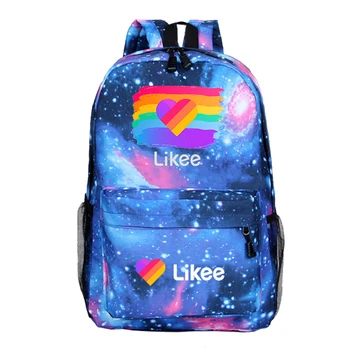 Likee plecak dla ucznia Zamieniać LIKEE Video App laptopa plecak plecaki szkolne dla dziewczyn, nastolatków podróży rosjanie style plecak