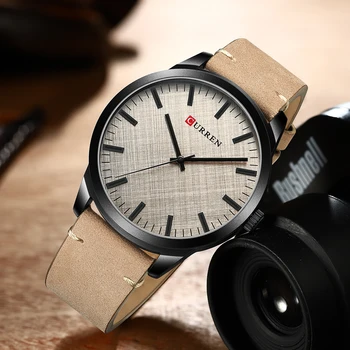 Luksusowe CURREN Top Fashion zegarek kwarcowy dla mężczyzn wojskowe wodoodporne męskie zegarek dżentelmen skórzane zegarki Relógio masculino 8386