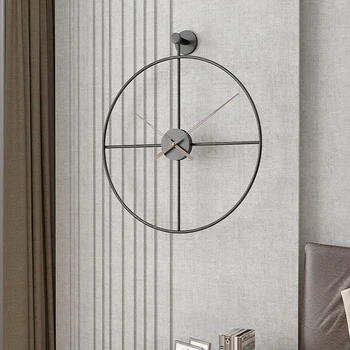 Luksusowe duże metalowe zegar ścienny nowoczesny design skandynawski, minimalistyczny styl żelazne sztuka 3D ozdoby zegar zegar Ścienny kawy