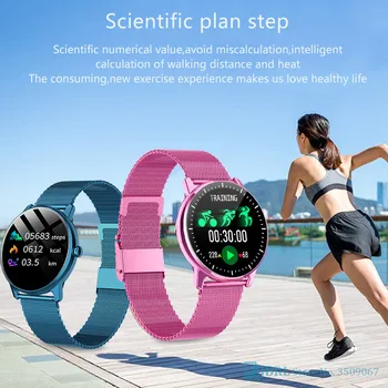 Luksusowe inteligentnego zegarka kobiety zegarek Smartwatch Elektronika inteligentny zegarek dla Android IOS fitness-tracker pełna dotykowy Bluetooth Smart-watch