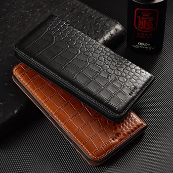 Luksusowy portfel z naturalnej skóry etui z klapką do telefonu Samsung Galaxy S6 S7 Edge S8 S9 S10 Plus Note 10 Plus Lite 8 9 S10E etui