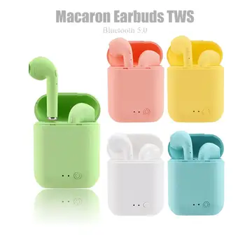 Macaron i7s MiNi 2 TWS bezprzewodowe słuchawki Bluetooth 5.0 słuchawki sportowe, słuchawki z mikrofonem ładowarka pudełko słuchawki dla iPhone Xiaomi