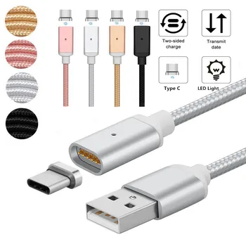 Magnetyczny kabel USB Type C 2.4 A USB C kabel szybkiego ładowania kabel do transmisji danych Type-C ładowarka USB kabel do Nexus 5X,6P,OnePlus 2 3 5 USB-C