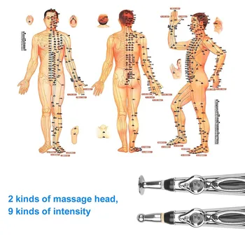 Masaż Meridian energia pen e-akupunktura uchwyt ulgę w bólu opieki zdrowotnej ciało relaks prezent dla kobiety mężczyźni 9 biegów bezpłatny żel