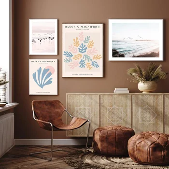 Matisse Kolorowy Liść Streszczenie Krajobraz Uchwyt Sztuka Płótnie Malarstwo Skandynawskie Plakaty I Reprodukcje Obrazy Do Wystroju Salonu
