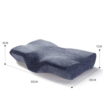 Memory-Foam-poduszka do snu ortopedyczne pałąk wsparcie pałąk poduszka do sypialni motyl kształt powolny odbicia z наволочкой