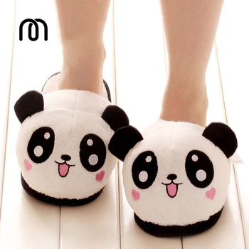 Millffy cute panda animal lovely plush home slipper adult funny slippers panda slippers indoor shoes sweet home shoes