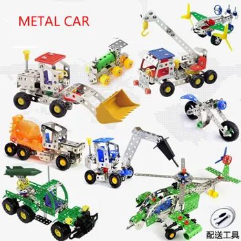 Mini Metalowy Montaż I Demontaż Dziecięca Zabawka Dydaktyczna Stop Inżynierii Samochód Seria Model Blok Konstrukcyjny