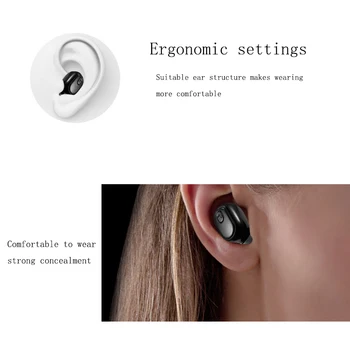 Mini-Panewki Bezprzewodowy Zestaw Słuchawkowy Bluetooth Słuchawki 5.0 Sportowe Stereo Przenośne Słuchawki Z Mikrofonem Tajny Wyzwanie Dla Wszystkich Telefonów