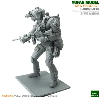 Model Yufan początkowo 75mm Resin Soldier (double Head) YFWW-1845
