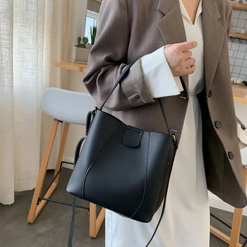 Modna damska torebka torba na ramię o dużej pojemności wiadro Torby 2020 nowy marka sztucznej skóry konstrukcja kobiet Crossbody Messenger torby