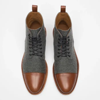 Modne buty męskie najwyższej jakości rocznika komórkowe buty z imitacji skóry, sznurowane męskie buty codzienne Zapatos De Hombre F551