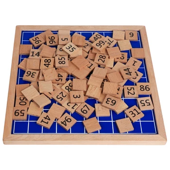 Montessori edukacyjne drewniane zabawki dla dzieci zabawki dla Dzieci 1-100 cyfr tabela matematyka arytmetyka podręczniki dla dzieci