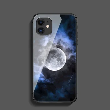 Moon Moonshine telefon szkło hartowane etui dla Iphone 5 6 7 8 11 12 5S 6S X Xr XS Se Max Plus Mini Pro Soft 3D Hoesjes telefon