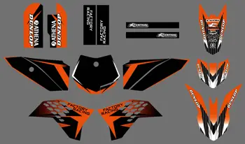 Motocykl nowy styl zespołu grafika tło naklejka zestaw do KTM SX50 SX 50 2009 2010 2011 2012 2013